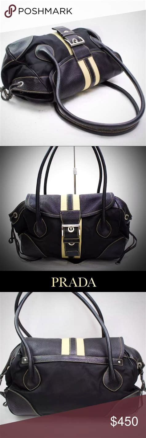 Prada Tessuto & Vitello Shopping Pattina Bag 